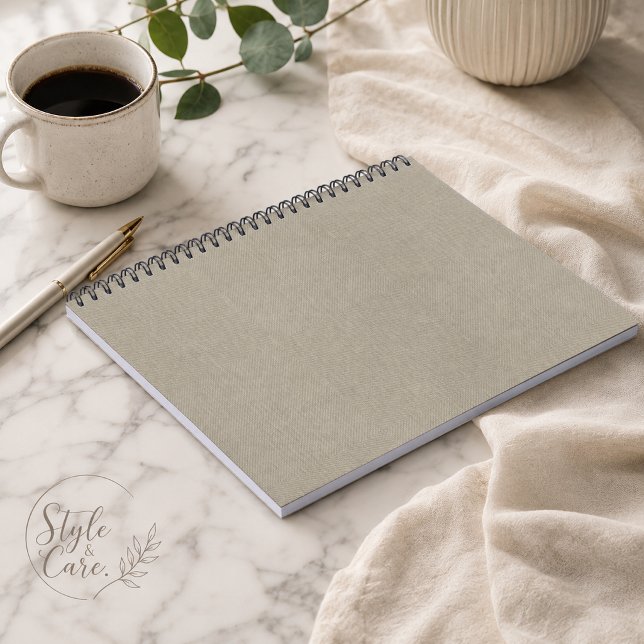 Elegantes Light Gray Texture Spiral Foto Notebook Notizblock (Elegant Light Gray Texture Spiral Photo Notebook)