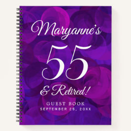 Elegantes Lila 55- & Ruhestand-Party Notizbuch
