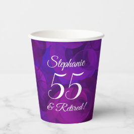 Elegantes Lila 55 und Party für das Ruhezustand Pappbecher