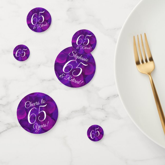 Elegantes Lila 65 und Party für die müde Altersver Konfetti (Gruppe)