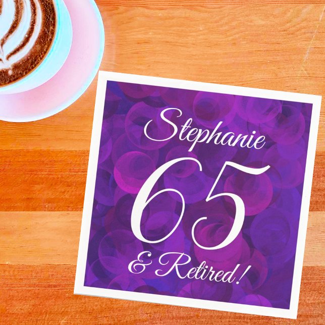Elegantes Lila 65 und Party für die müde Altersver Serviette (Von Creator hochgeladen)