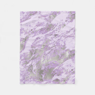 Elegantes Lila Abstraktes Muster Fleecedecke