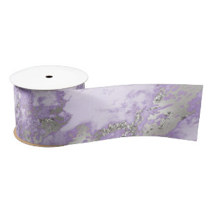 Elegantes Lila Abstraktes Muster Satinband