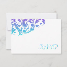Elegantes Lila Aquamarines Blüh-UAWG RSVP Karte