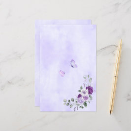 Elegantes lila Aquarell-Blumenmuster