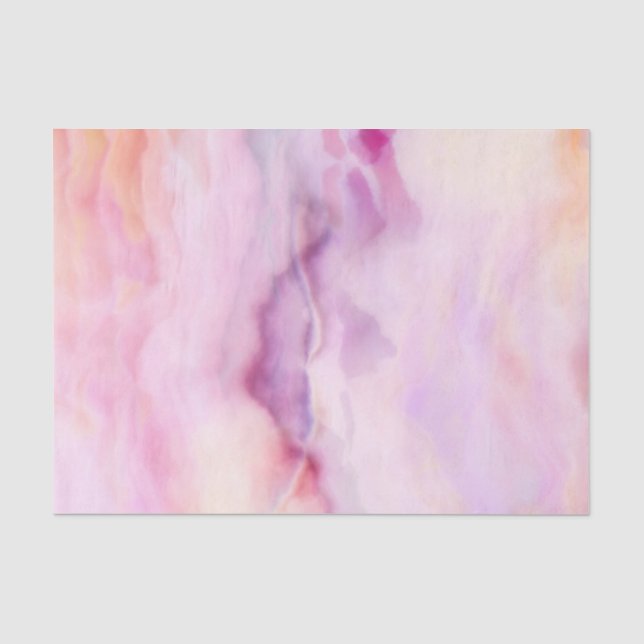 Elegantes Lila Aquarellmuster Seidenpapier (Vorderseite)