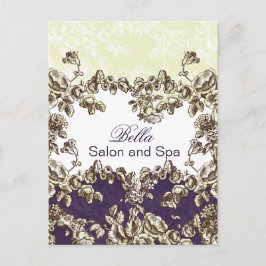 elegantes lila blüh-Business Danke-Cards Postkarte