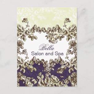 elegantes lila blüh-Business Danke-Cards Postkarte