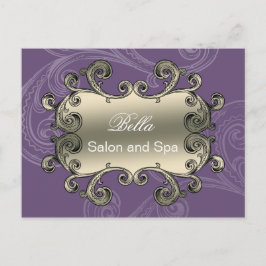 elegantes lila blüh-Business Danke-Cards Postkarte