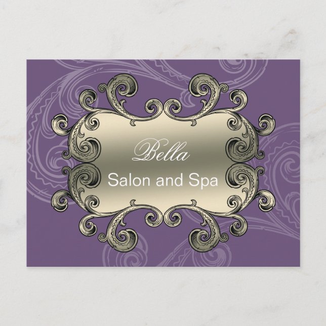elegantes lila blüh-Business Danke-Cards Postkarte (Vorderseite)