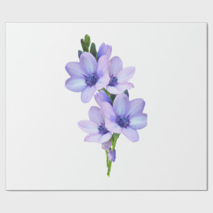 Elegantes lila Blumenverpackungspapier Geschenkpapier