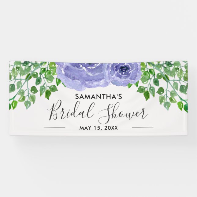 Elegantes lila Brautparty der Blumen-| Banner (Horizontal)