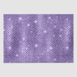 Elegantes Lila Diamonds Metallisches Glitzer-Muste Seidenpapier