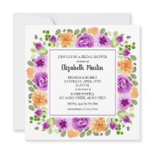 Elegantes Lila florales Brautparty