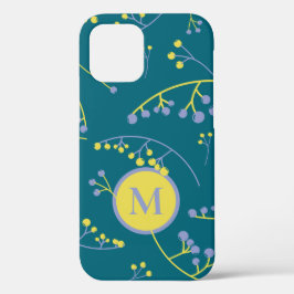 Elegantes, lila-gelbes Beerenmuster Case-Mate iPhone Hülle