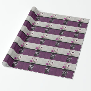 Elegantes lila geschenkpapier