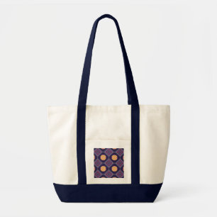 Elegantes Lila Gewebe mit gelbem Blumenmuster Tragetasche