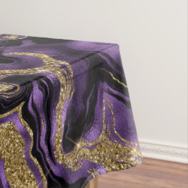 Elegantes Lila-Gold-Glitzer-Muster Tischdecke