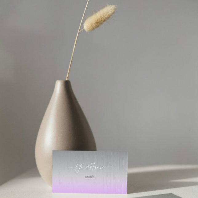 elegantes lila-graues Omelat Visitenkarte (Von Creator hochgeladen)