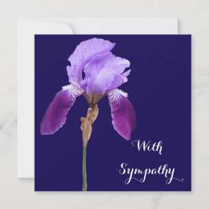 Elegantes lila Iris Blume Rodelbahn mit Aussicht B Karte