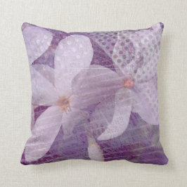 Elegantes Lila Lavendel Foto Blumenkissen Kissen