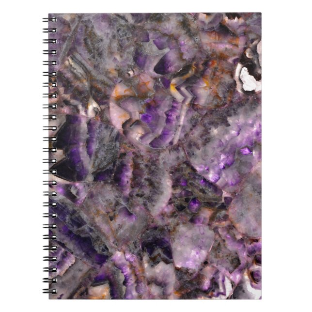 Elegantes lila Marmormuster aus Quarzstein Notizblock (Vorderseite)