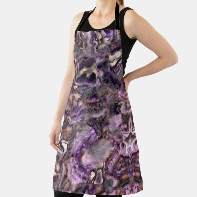 Elegantes lila Marmormuster aus Quarzstein Schürze (InSitu)