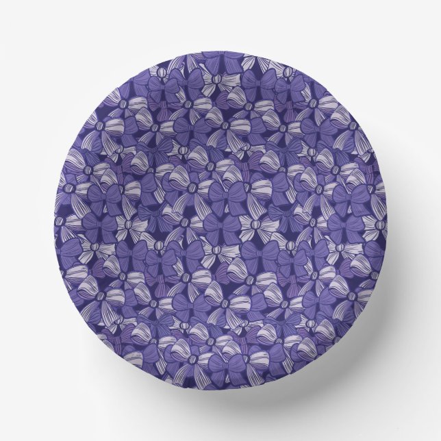 Elegantes Lila Muster Pappteller (Vorderseite)