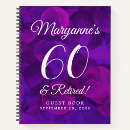 Elegantes Lila Party 60 & Rentenersatz Notizbuch
