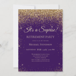 Elegantes Lila Party für die Rückgabe von Unterneh Einladung
