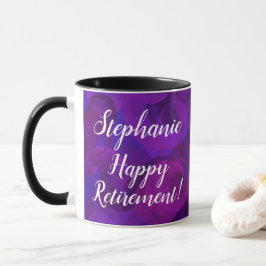 Elegantes Lila Personalisiertes Altersheihsamt Tasse