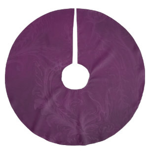 Elegantes Lila Polyester Weihnachtsbaumdecke