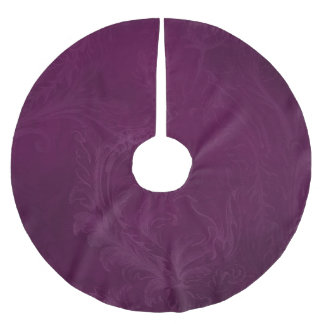 Elegantes Lila Polyester Weihnachtsbaumdecke
