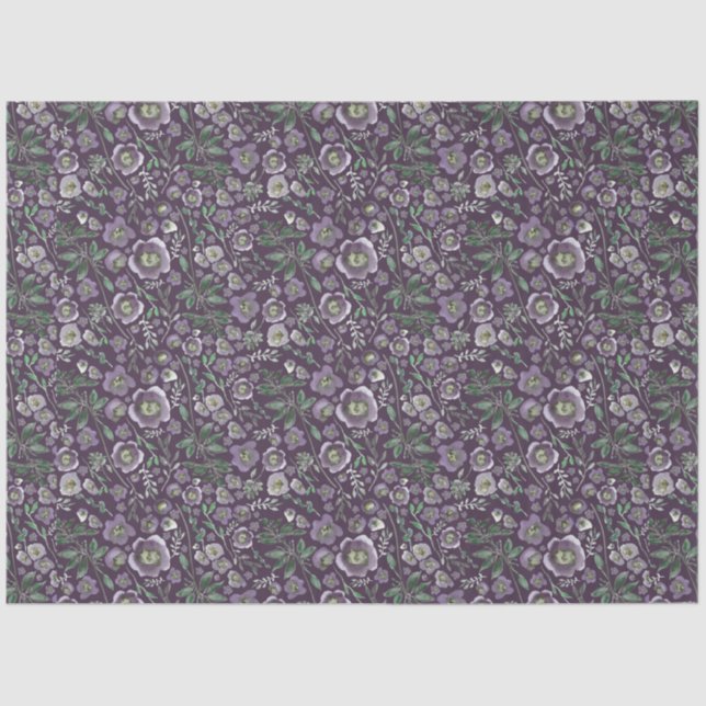 Elegantes Lila Tissue (Blumenpapier) Seidenpapier (Vorderseite)