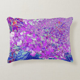 Elegantes Lila und blaues Limelight Hydrangea Dekokissen