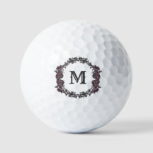 Elegantes Lila und Silver Gerahmtes Monogramm