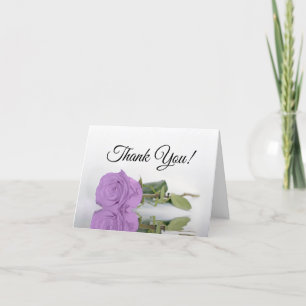 Elegantes Lilac Lila Rose Hochzeit Foto Inside Dankeskarte