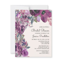 Elegantes Lilac Plum Lila florales Brautparty