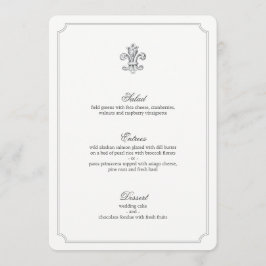 Elegantes Lilie Wedding Menu 2 Menükarte