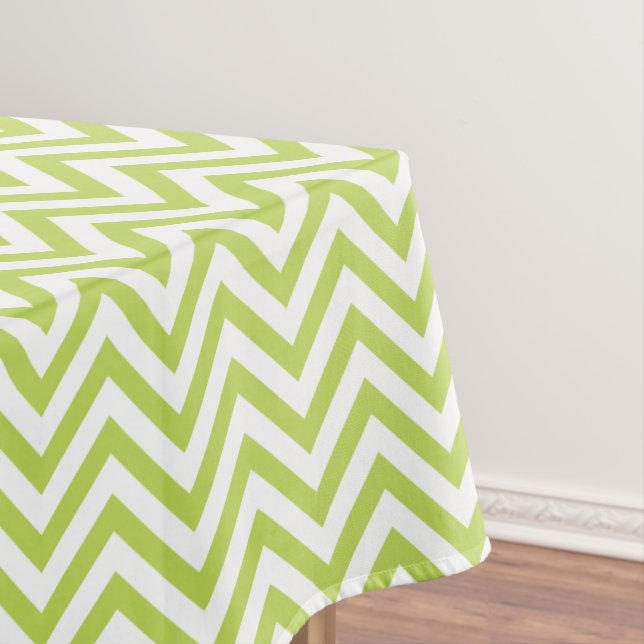 Elegantes Lime Green Chevrons Muster Tischdecke (Beispiel)