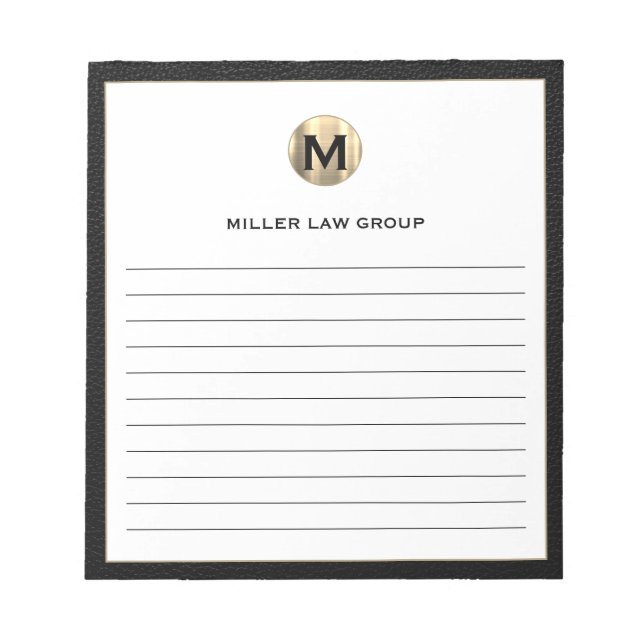 Elegantes Lined Notepad Notizblock (Vorderseite)