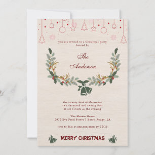 Elegantes Linen Floral Holiday Weihnachten Party