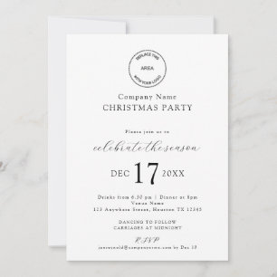 Elegantes Logo Company Weihnachts-Party Einladung