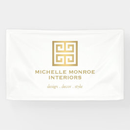 Elegantes Logo des griechischen Key Designer Gold/ Banner