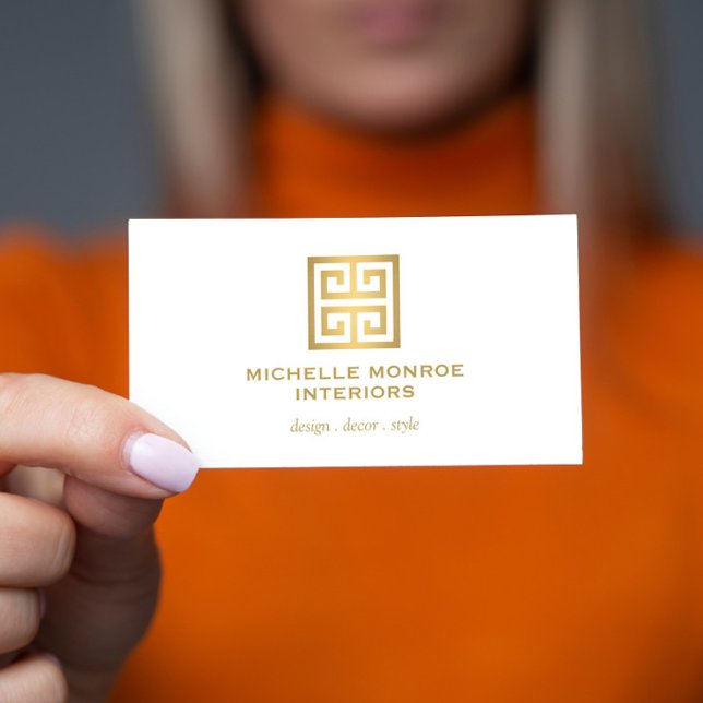 Elegantes Logo des griechischen Key Designer Gold/ Visitenkarte (Von Creator hochgeladen)