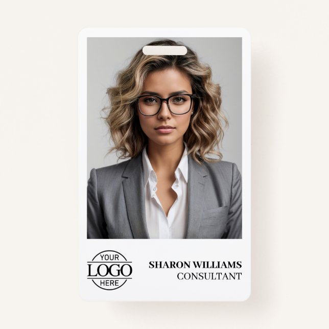 Elegantes Logo des Personalisierten Mitarbeiter-Fo Ausweis (Vorderseite)