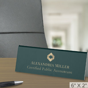 Elegantes Logo für die Berufliche Namensposition Tischaufsteller