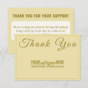 Elegantes Logo für Gold-Boutique auf Social Media Dankeskarte