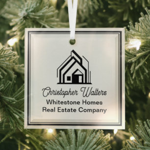 Elegantes Logo für Immobilienfirmen - Maßgeschneid Ornament Aus Glas