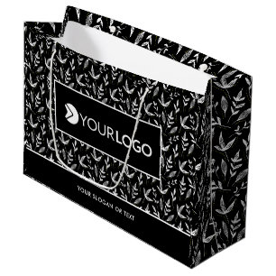Elegantes Logo für Unternehmen - Schwarz Große Geschenktüte